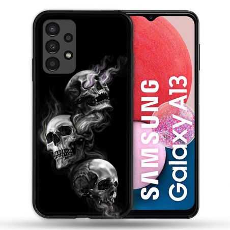 Coque Pour Samsung Galaxy A13 Tete de Mort Triple