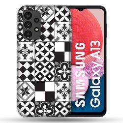 Coque Pour Samsung Galaxy A13 Texture Carreau Ciment Noir