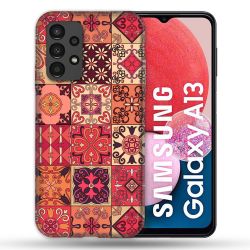 Coque Pour Samsung Galaxy A13 Texture Carreau Ciment Rouge