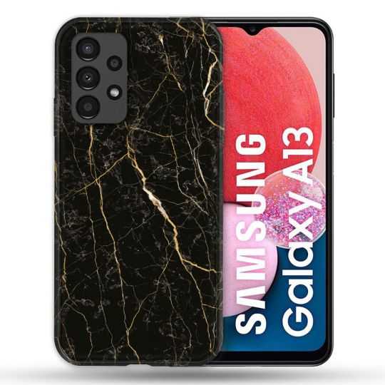 Coque Pour Samsung Galaxy A13 Texture Marbre Noir
