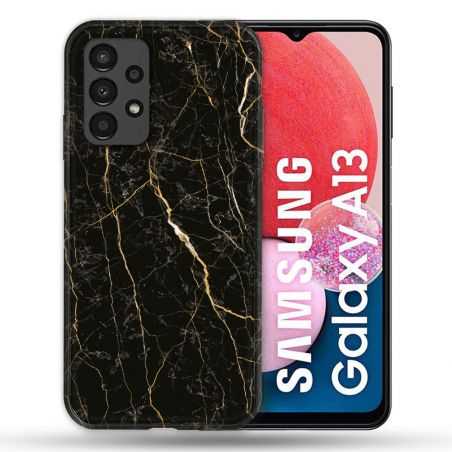 Coque Pour Samsung Galaxy A13 Texture Marbre Noir