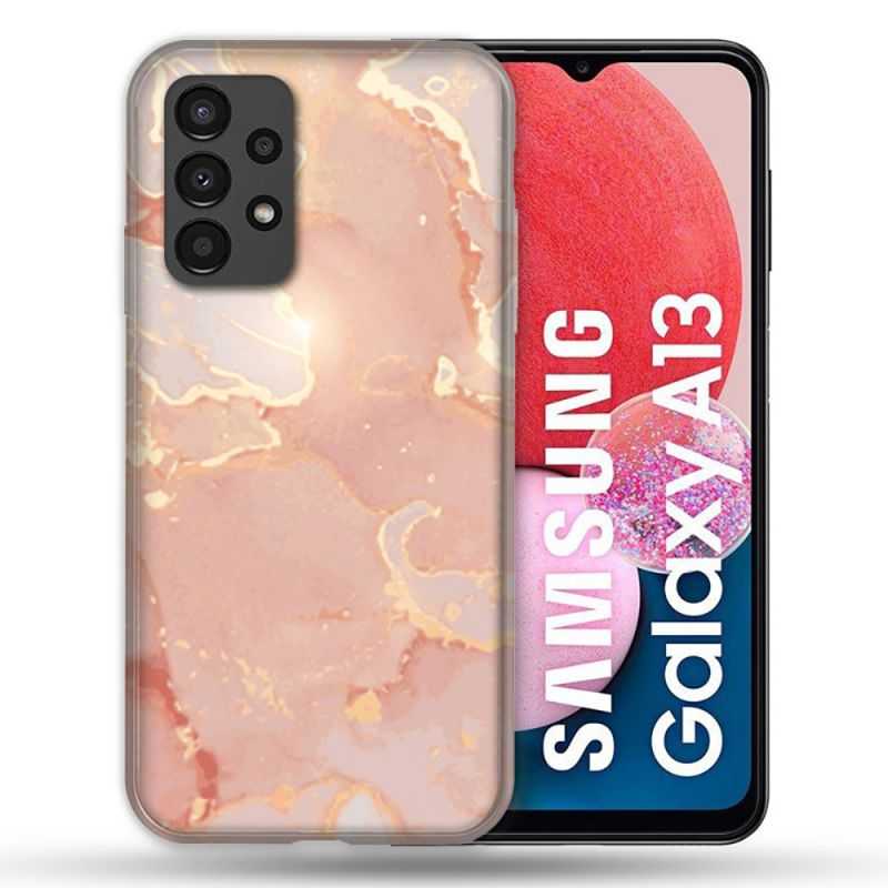 Coque Pour Samsung Galaxy A13 Texture Marbre Rose