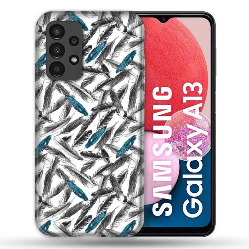 Coque Pour Samsung Galaxy A13 Texture Plume Canard
