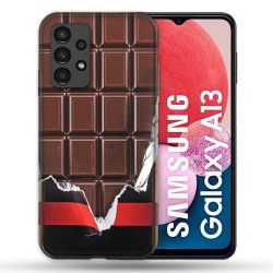 Coque Pour Samsung Galaxy A13 Texture Trompe Oeil Chocolat