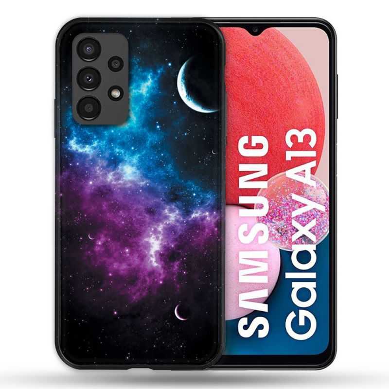 Coque Pour Samsung Galaxy A13 Univers Bleu Violet