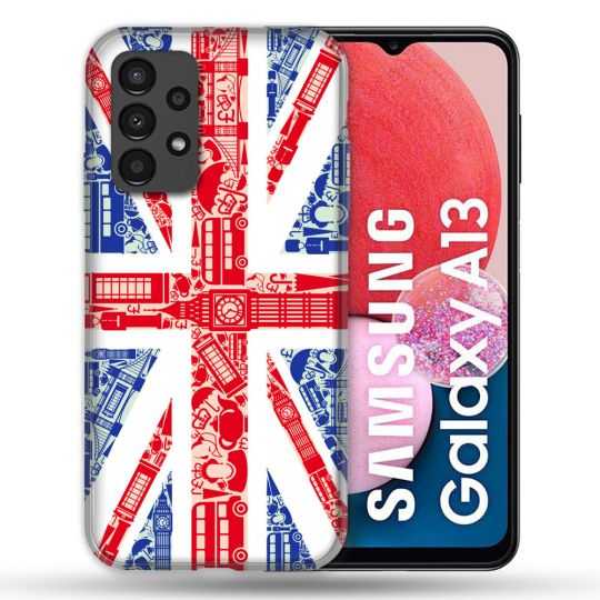 Coque Pour Samsung Galaxy A13 Voyage Angleterre Blanc