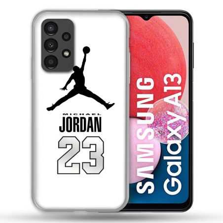 Coque Pour Samsung Galaxy A13 Jordan 23 Blanc