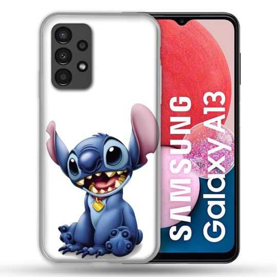 Coque Pour Samsung Galaxy A13 Stitch Blanc