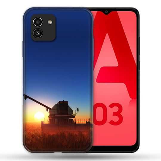 Coque Pour Samsung Galaxy A03 Agriculture Moissonneuse Soleil