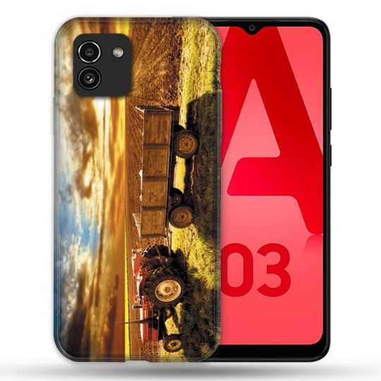 Coque Pour Samsung Galaxy A03 Agriculture Tracteur Color