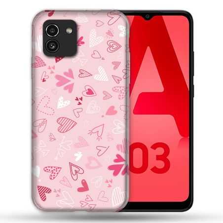 Coque Pour Samsung Galaxy A03 Amour Ptis Coeurs