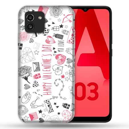 Coque Pour Samsung Galaxy A03 Amour Valentines