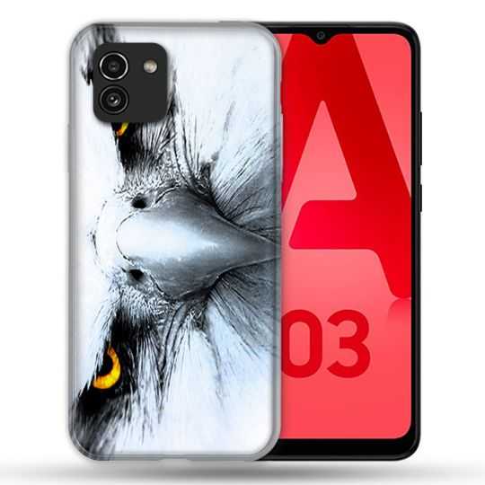 Coque Pour Samsung Galaxy A03 Animal Aigle Royal Blanc