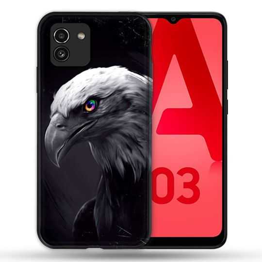 Coque Pour Samsung Galaxy A03 Animal Aigle Royal Noir