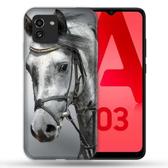Coque Pour Samsung Galaxy A03 Animal Cheval Blanc