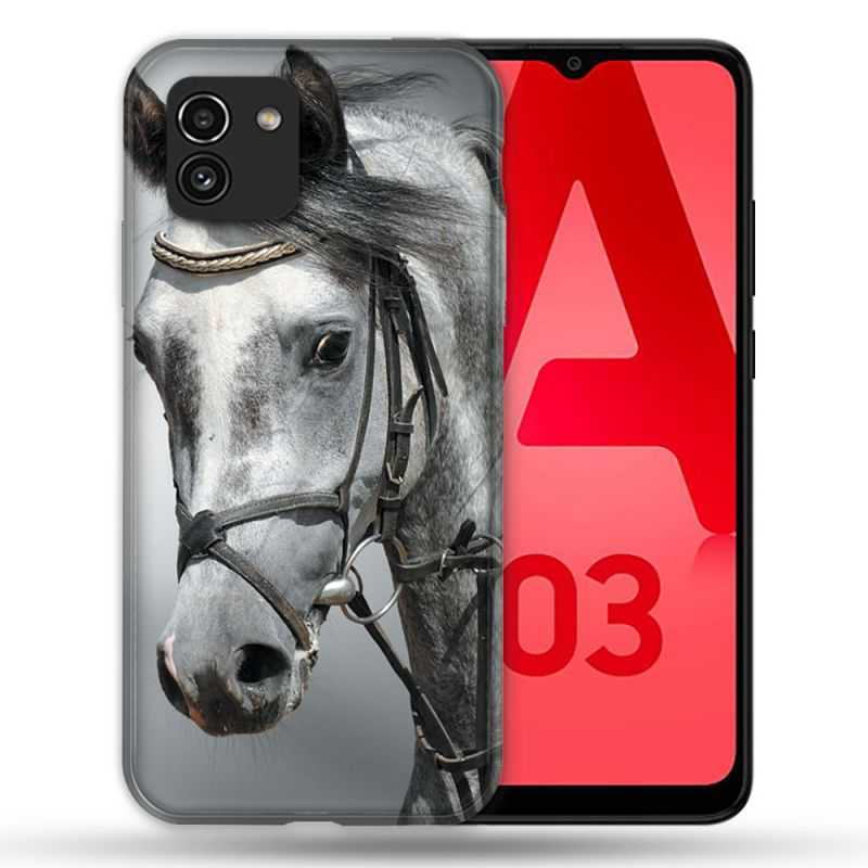 Coque Pour Samsung Galaxy A03 Animal Cheval Blanc