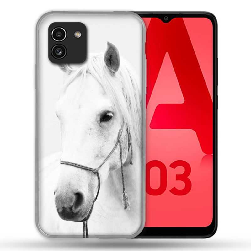 Coque Pour Samsung Galaxy A03 Animal Cheval Cristal