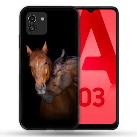 Coque Pour Samsung Galaxy A03 Animal Cheval Marron