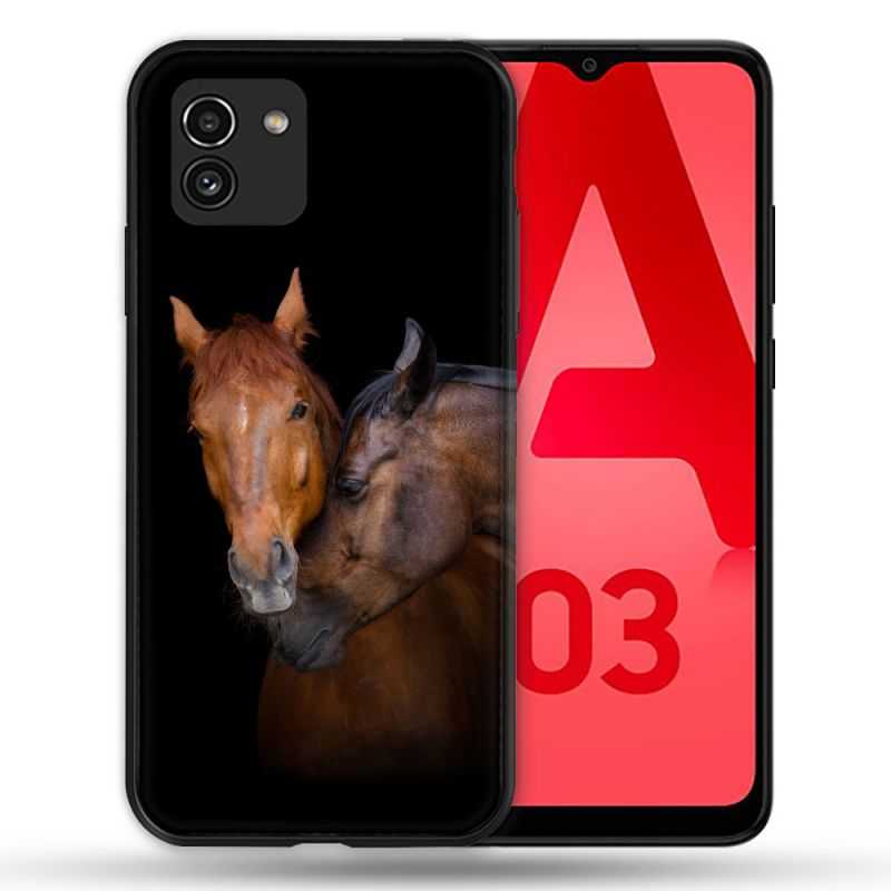 Coque Pour Samsung Galaxy A03 Animal Cheval Marron