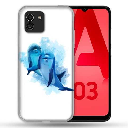Coque Pour Samsung Galaxy A03 Animal Dauphin Duo