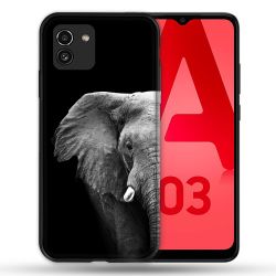 Coque Pour Samsung Galaxy A03 Animal Elephant Noir