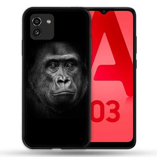 Coque Pour Samsung Galaxy A03 Animal Gorille Noir
