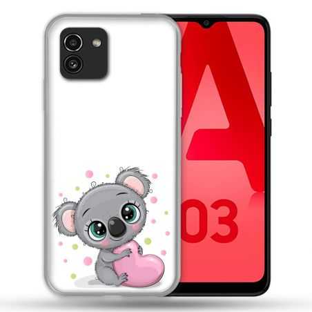 Coque Pour Samsung Galaxy A03 Animal Koala Cœur
