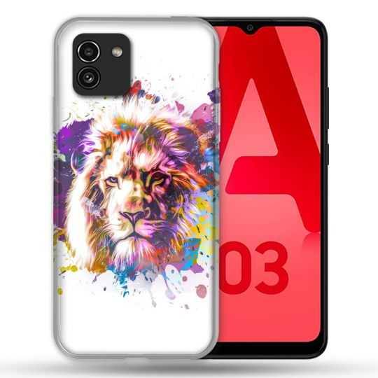 Coque Pour Samsung Galaxy A03 Animal Lion Tag