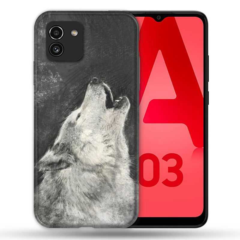 Coque Pour Samsung Galaxy A03 Animal Loup Hurlement