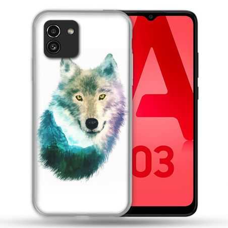 Coque Pour Samsung Galaxy A03 Animal Loup Montagne