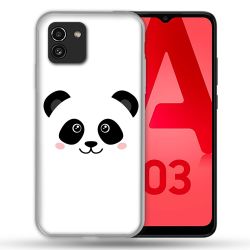 Coque Pour Samsung Galaxy A03 Animal Panda Blanc