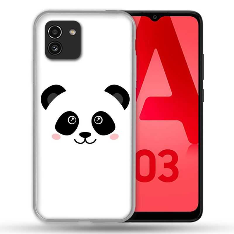 Coque Pour Samsung Galaxy A03 Animal Panda Blanc