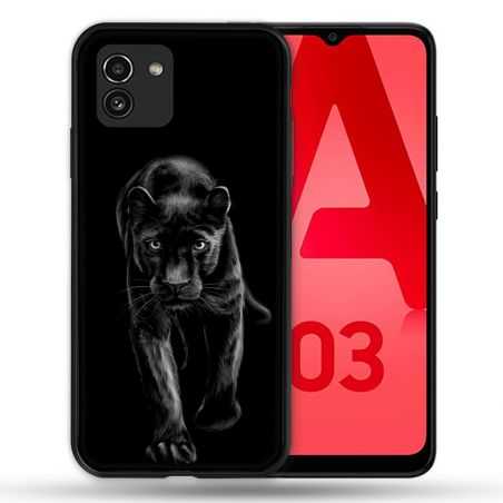 Coque Pour Samsung Galaxy A03 Animal Panthère Noire