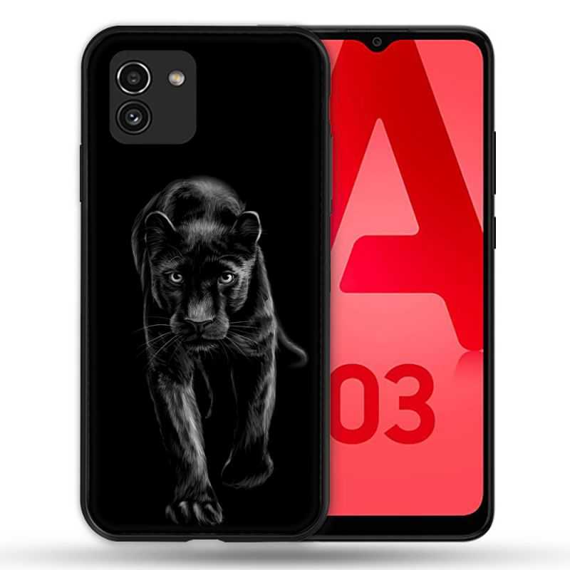 Coque Pour Samsung Galaxy A03 Animal Panthère Noire