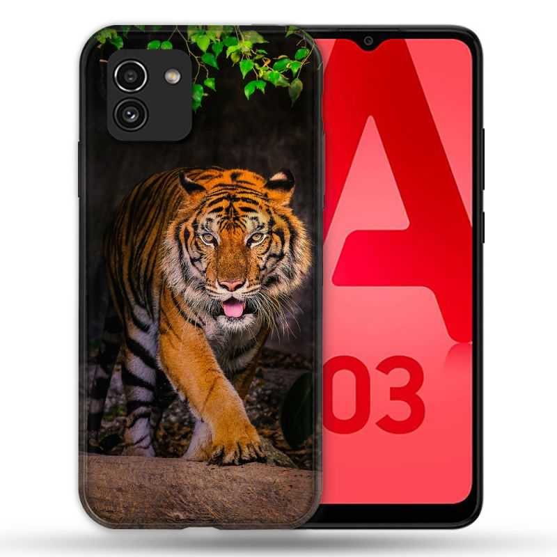 Coque Pour Samsung Galaxy A03 Animal Tigre Jungle