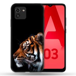 Coque Pour Samsung Galaxy A03 Animal Tigre Noir