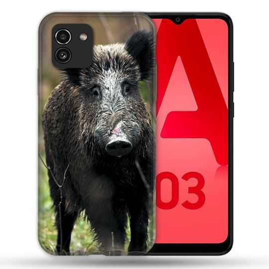 Coque Pour Samsung Galaxy A03 Chasse Sanglier bois