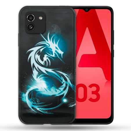 Coque Pour Samsung Galaxy A03 Fantastique Dragon Bleu