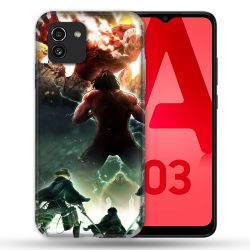 Coque Pour Samsung Galaxy A03 Manga Attaque Titans Combat