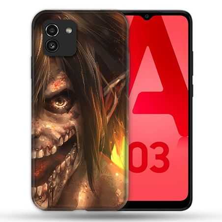 Coque Pour Samsung Galaxy A03 Manga Attaque Titans Eren Titan