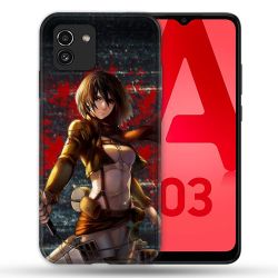 Coque Pour Samsung Galaxy A03 Manga Attaque Titans Mikasa