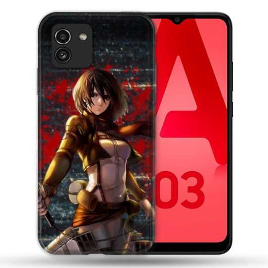 Coque Pour Samsung Galaxy A03 Manga Attaque Titans Mikasa