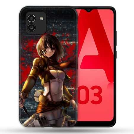 Coque Pour Samsung Galaxy A03 Manga Attaque Titans Mikasa