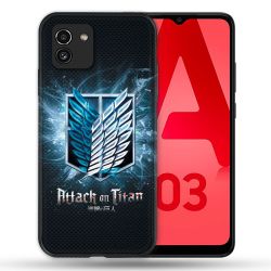 Coque Pour Samsung Galaxy A03 Manga Attaque Titans Noir