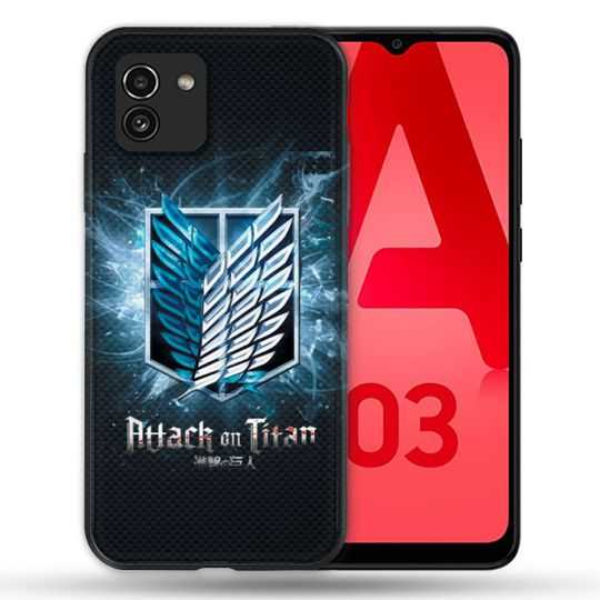 Coque Pour Samsung Galaxy A03 Manga Attaque Titans Noir