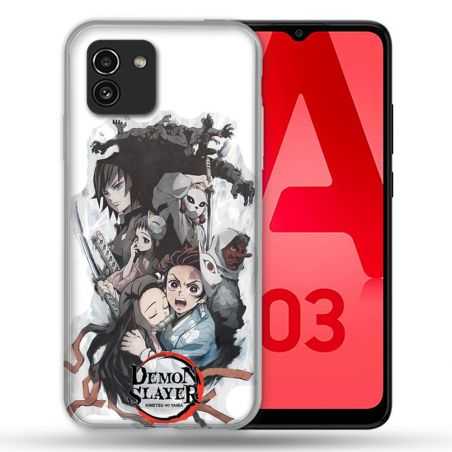 Coque Pour Samsung Galaxy A03 Manga Demon Slayer Blanc