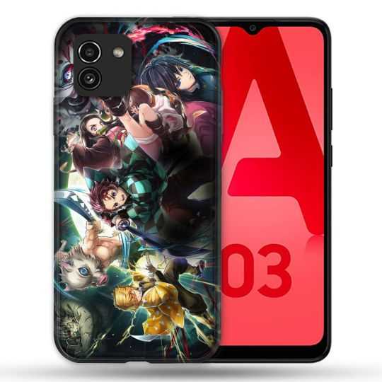 Coque Pour Samsung Galaxy A03 Manga Demon Slayer Groupe