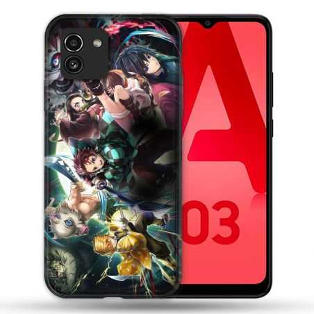 Coque Pour Samsung Galaxy A03 Manga Demon Slayer Groupe