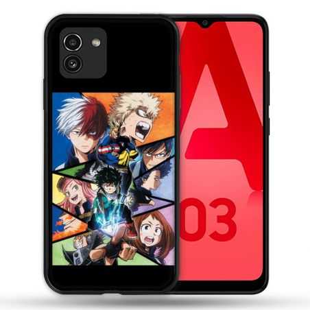 Coque Pour Samsung Galaxy A03 Manga My Hero Academia Noir