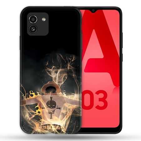 Coque Pour Samsung Galaxy A03 Manga One Piece Ace Noir